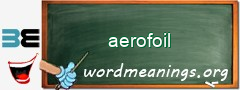 WordMeaning blackboard for aerofoil